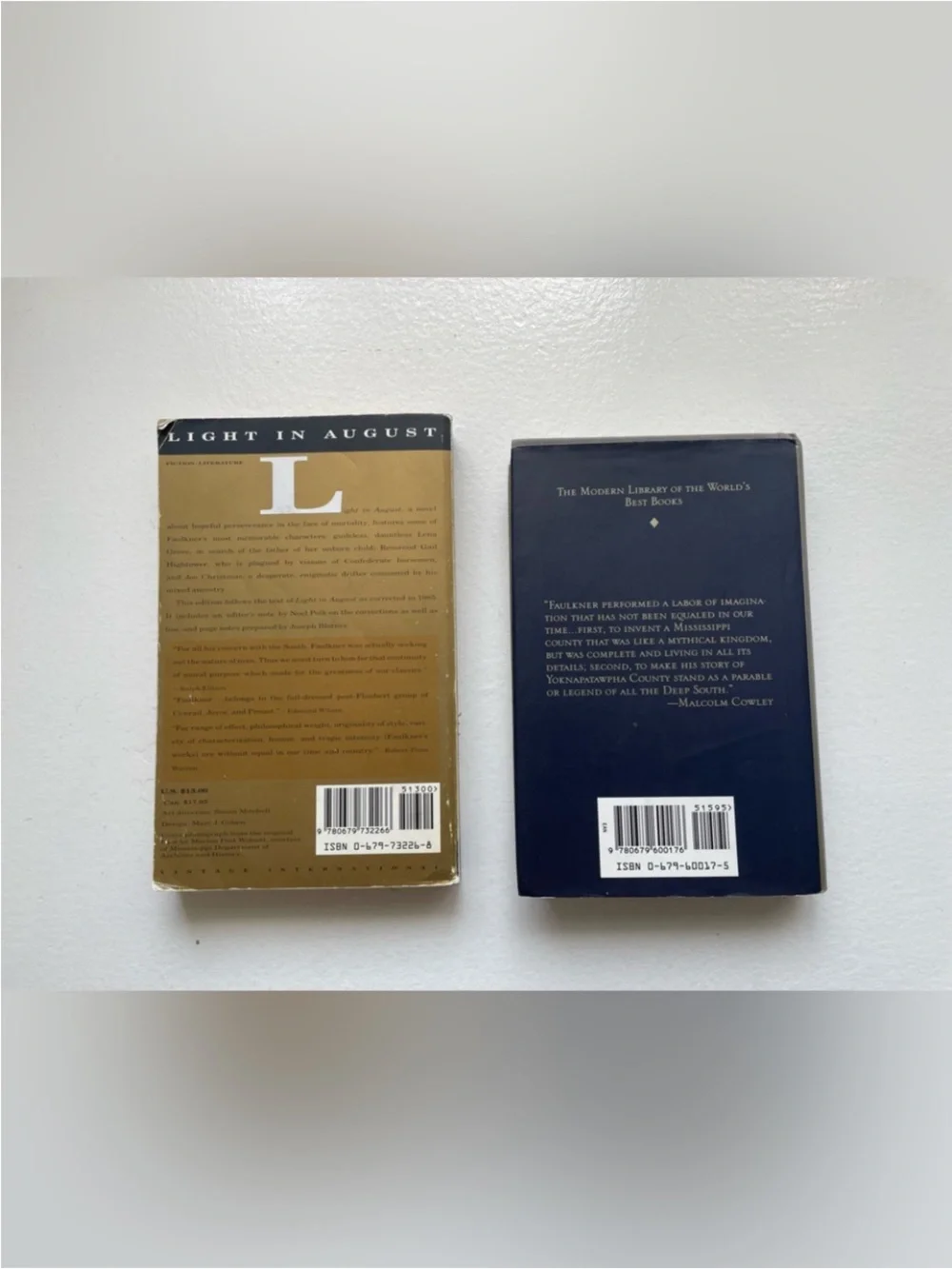 William faulkner's light in august, sound and the fury book bundle